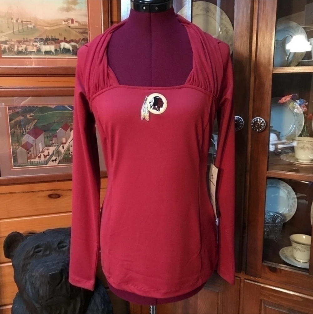 Washington Redskins Couture Long Sleeve Top NFL Designer Athletic Apparel New WT - Picture 1 of 8